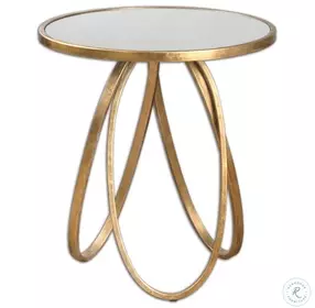 Montrez Gold Leaf Accent Table