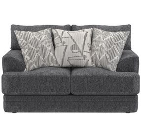 Tyson Slate Loveseat with Cuddler Cushions