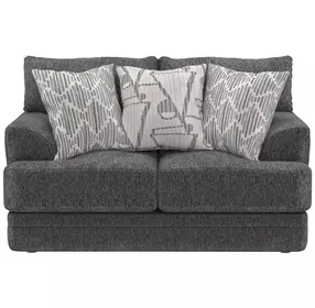 Tyson Slate 68" Loveseat with Cuddler Cushions