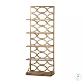 Lashaya Lustrous Gold Leaf Etagere