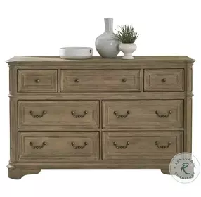 Camellia Manor Weathered Bisque 7 Drawer Dresser