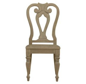 Camellia Manor Weathered Bisque Splat Back Side Chair Set of 2