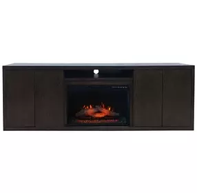 Laurel Creek Espresso 78" TV Stand with Electric Fireplace
