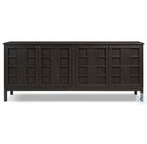 Alessio Smoked Black 4 Door Sideboard