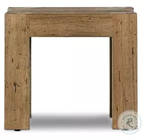 Abaso Rustic Wormwood Oak Square End Table