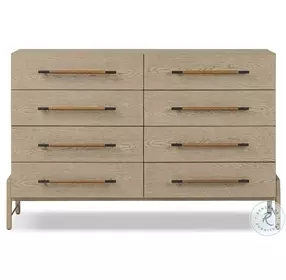 Rosedale Yucca Oak Veneer 8 Drawer Dresser