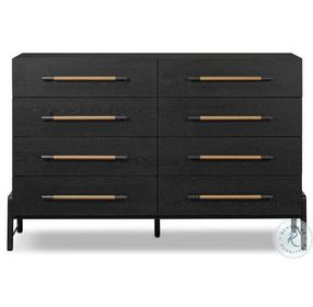 Rosedale Ebony Oak Veneer 8 Drawer Dresser