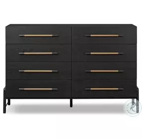 Rosedale Ebony Oak Veneer 8 Drawer Dresser