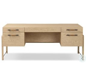 Rosedale Yucca Oak Veneer 3 Drawer Executive Desk