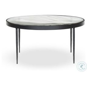 Yoko Clear Cast Glass Large Round Nesting Table