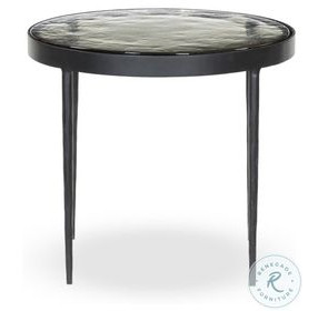 Yoko Clear Cast Glass Small Round Nesting Table