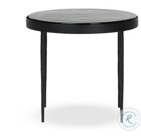 Yoko Moss Cast Glass Small Round Nesting Table