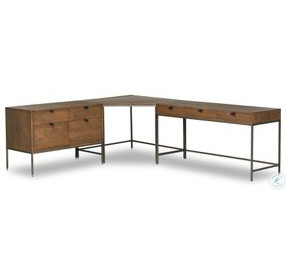 Trey Auburn Poplar Wide Filing Cabinet Desk System
