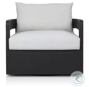 Jackson Alessi Linen Outdoor Metal Swivel Chair