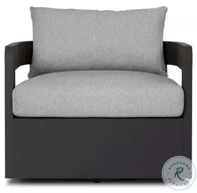 Jackson Concha Fog Outdoor Metal Swivel Chair