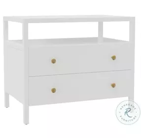 Avery Coconut Milk 2 Drawer Nightstand