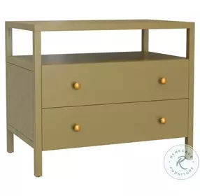 Avery Olive Green 2 Drawer Nightstand