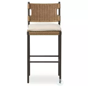 Miller Liller Flax Outdoor Woven Bar Stool