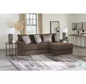 Galaxy Chocolate Small Sectional with RAF Chaise