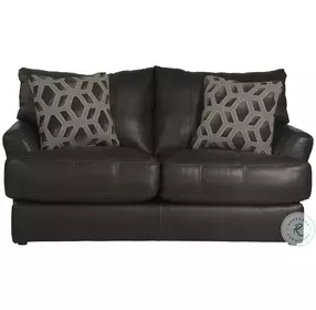 Prato Chocolate Italian Top Grain Leather Match 68" Loveseat