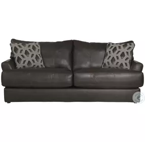 Prato Chocolate Italian Top Grain Leather Match 85" Sofa