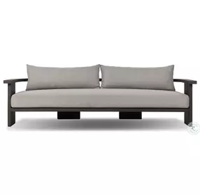 Tahana Casa Grey 96" Performance Fabric Upholstered Outdoor Metal Sofa