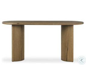 Paden Worn Oak 65" Oval Desk