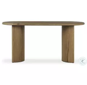 Paden Worn Oak 65" Oval Desk
