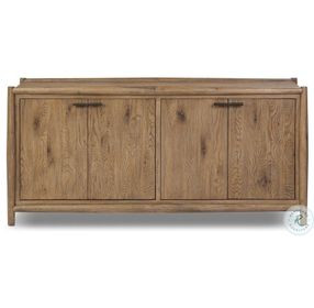 Glenview Weathered Oak 4 Door Sideboard