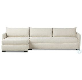 Wickham Alameda Snow Performance Fabric 2 Piece Left Arm Facing Sectional
