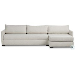 Wickham Alameda Snow Performance Fabric 2 Piece RAF Sleeper Sectional