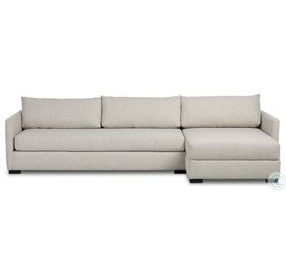 Wickham Alameda Snow Performance Fabric 2 Piece RAF Storage Sectional
