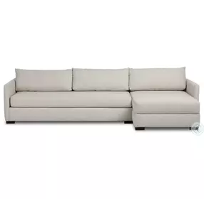 Wickham Alameda Snow Performance Fabric 2 Piece RAF Storage Sectional
