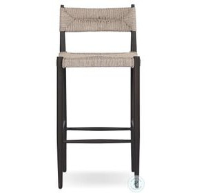 Lomas Textured Dune Outdoor Metal Bar Stool