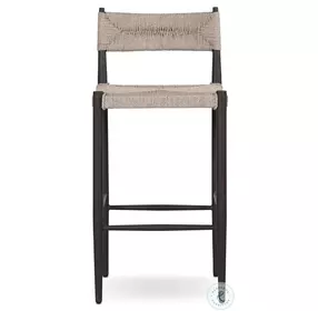 Lomas Textured Dune Outdoor Metal Bar Stool