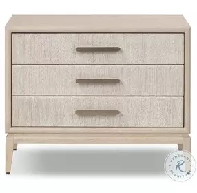 Rosenell Natural Oak Veneer Closed 3 Drawer Nightstand