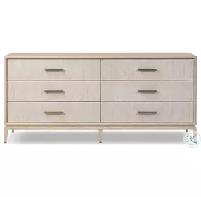 Rosenell Natural Paper Cord 6 Drawer Dresser
