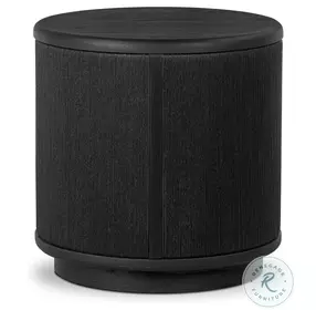 Rosenell Black Oak Veneer Round End Table