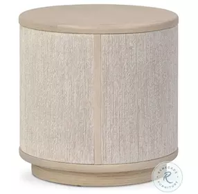 Rosenell Natural Oak Veneer Round End Table