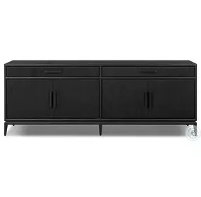 Rosenell Black Oak Veneer 2 Drawer Sideboard