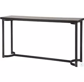 Basuto Light Gray and Aged Steel Console Table