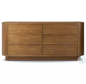 Paden Seasoned Brown Acacia 6 Drawer Dresser
