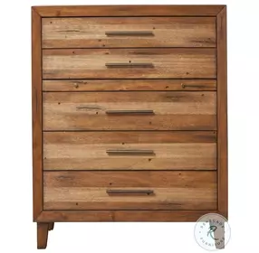 Trinidad Brown 5 Drawer Multifunction Chest