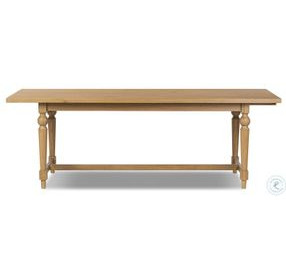 Blinn Worn Oak Veneer Leaf 88" Extendable Oval Dining Table