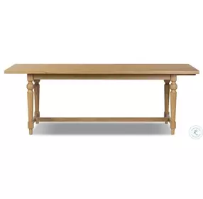 Blinn Worn Oak Veneer Leaf 88" Extendable Oval Dining Table