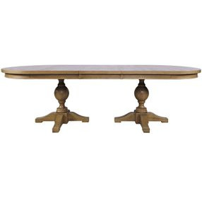 Brentwood Cascade Oak Extendable Oval Dining Table