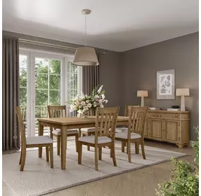 Brentwood Cascade Oak Extendable Rectangular Dining Room Set