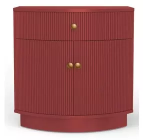 Olivia Burgundy 1 Drawer Nightstand