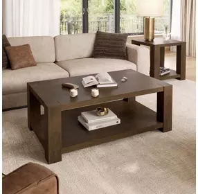Brownstone Chocolate Brown Rectangular Occasional Tabe Set