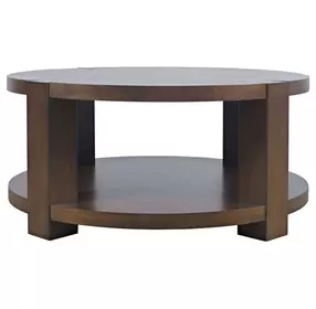 Brownstone Chocolate Brown Round Coffee Table